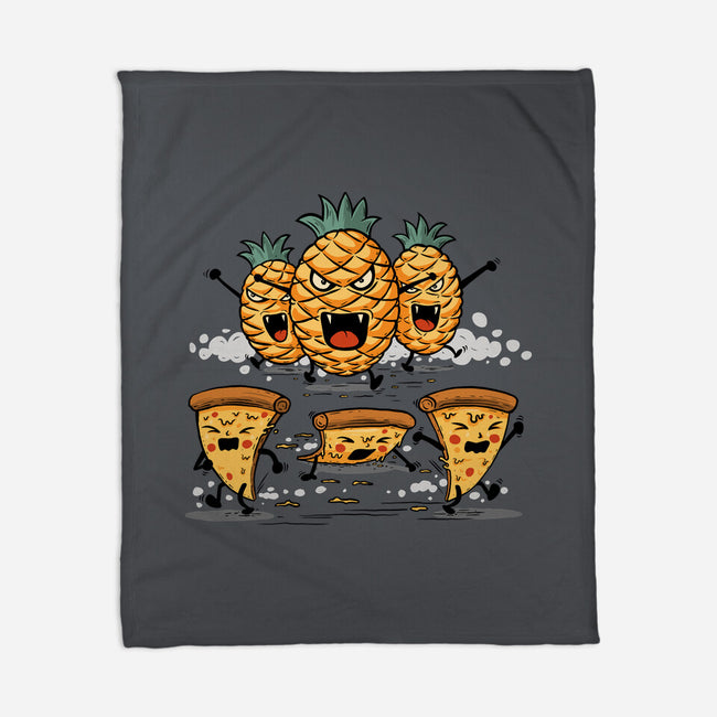 Pizza Vs Pineapple-None-Fleece-Blanket-erion_designs