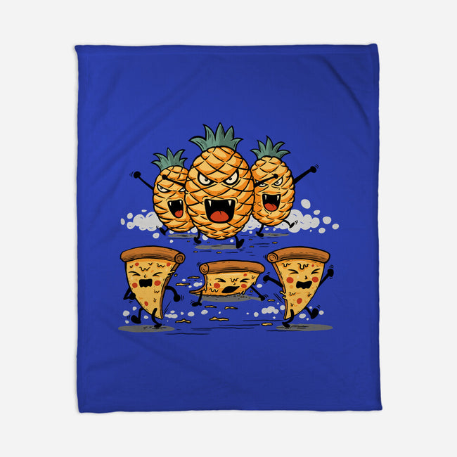 Pizza Vs Pineapple-None-Fleece-Blanket-erion_designs