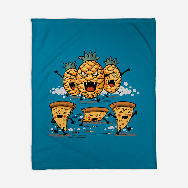 Pizza Vs Pineapple-None-Fleece-Blanket-erion_designs