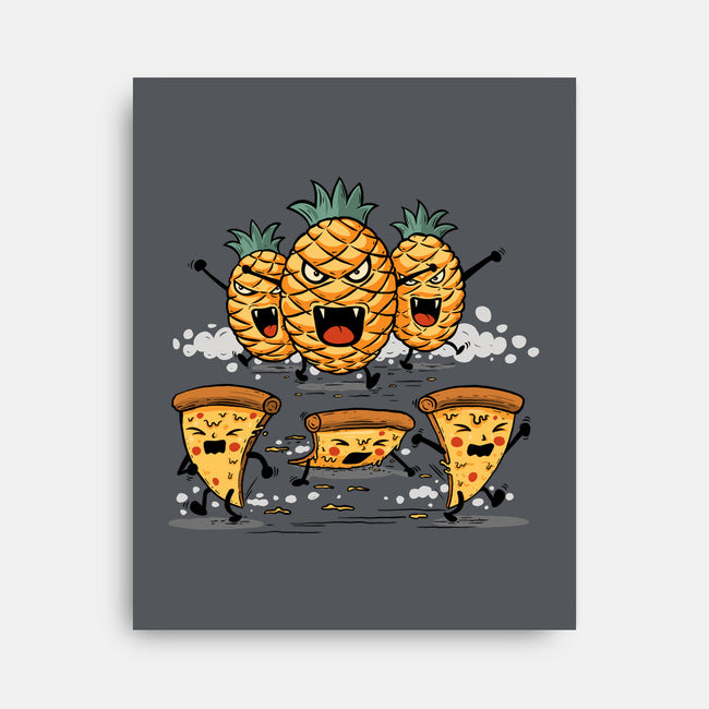 Pizza Vs Pineapple-None-Stretched-Canvas-erion_designs