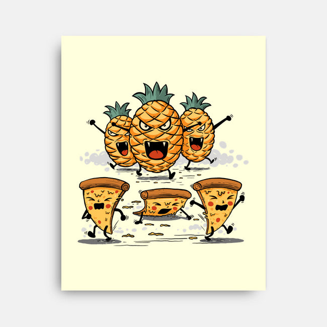 Pizza Vs Pineapple-None-Stretched-Canvas-erion_designs