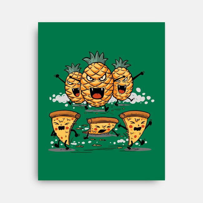 Pizza Vs Pineapple-None-Stretched-Canvas-erion_designs