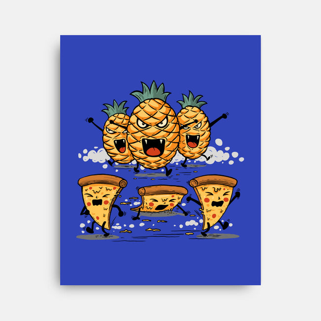 Pizza Vs Pineapple-None-Stretched-Canvas-erion_designs