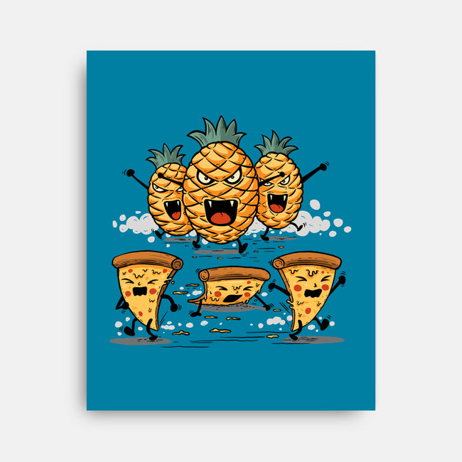 Pizza Vs Pineapple-None-Stretched-Canvas-erion_designs