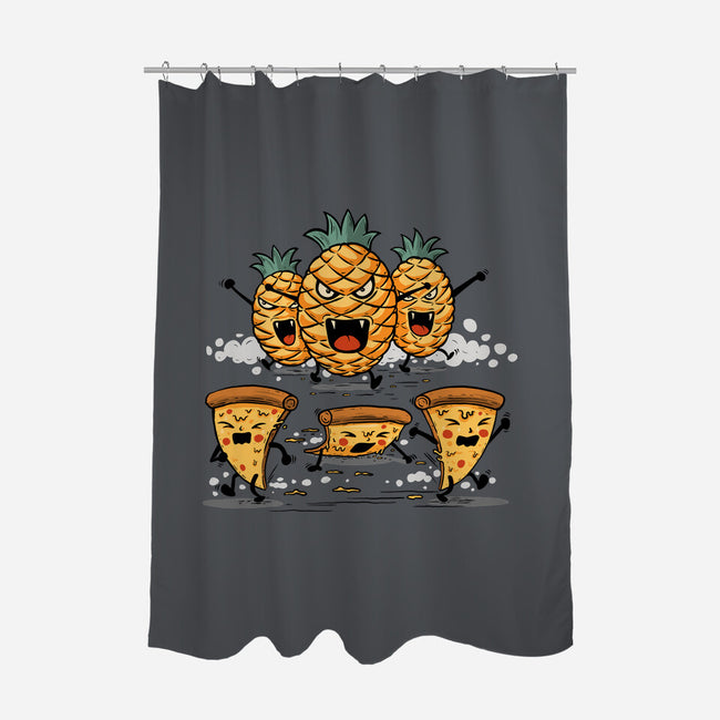 Pizza Vs Pineapple-None-Polyester-Shower Curtain-erion_designs