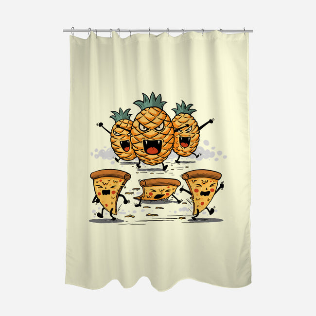 Pizza Vs Pineapple-None-Polyester-Shower Curtain-erion_designs