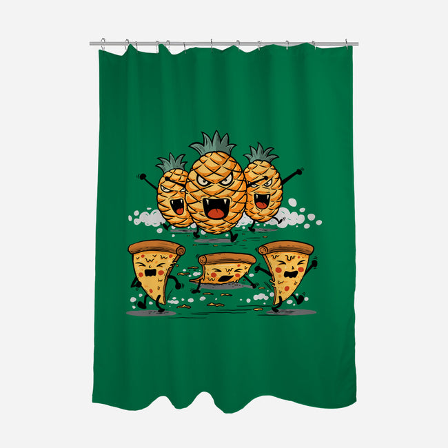 Pizza Vs Pineapple-None-Polyester-Shower Curtain-erion_designs