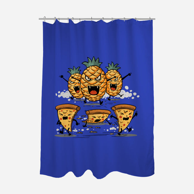 Pizza Vs Pineapple-None-Polyester-Shower Curtain-erion_designs