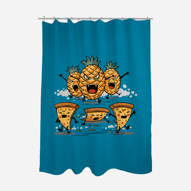 Pizza Vs Pineapple-None-Polyester-Shower Curtain-erion_designs