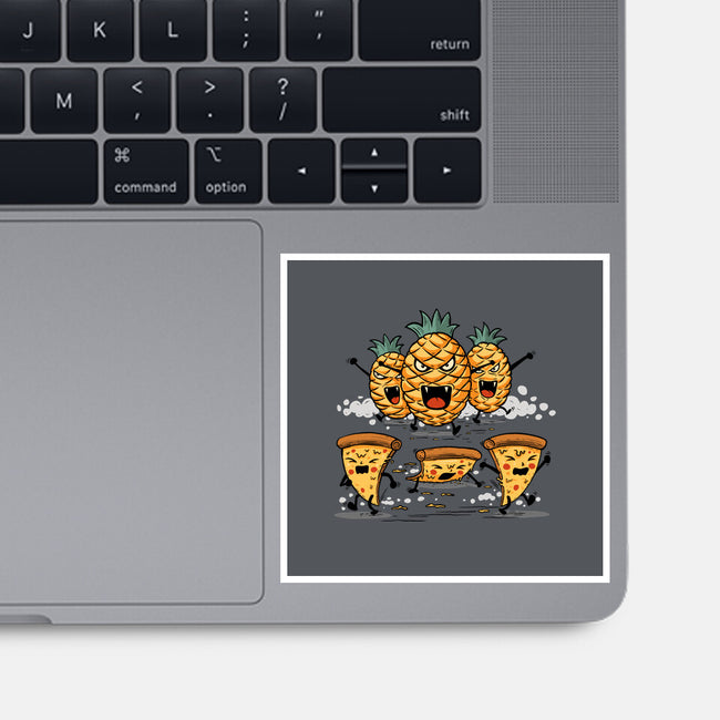Pizza Vs Pineapple-None-Glossy-Sticker-erion_designs