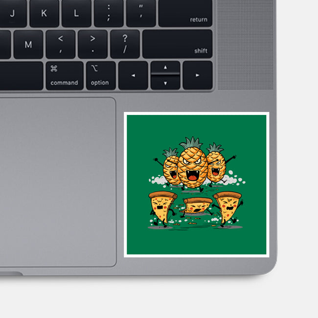 Pizza Vs Pineapple-None-Glossy-Sticker-erion_designs
