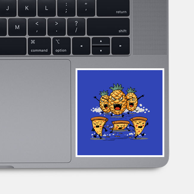 Pizza Vs Pineapple-None-Glossy-Sticker-erion_designs