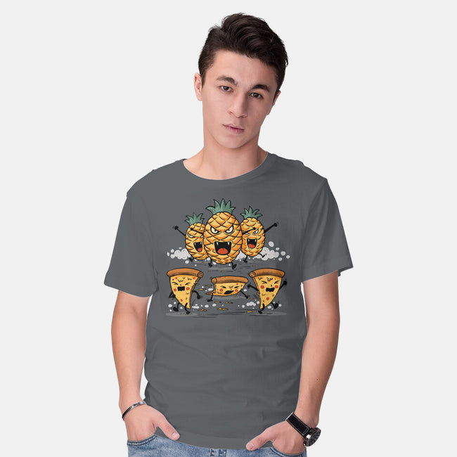 Pizza Vs Pineapple-Mens-Basic-Tee-erion_designs