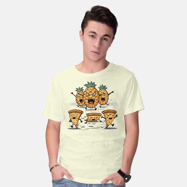Pizza Vs Pineapple-Mens-Basic-Tee-erion_designs