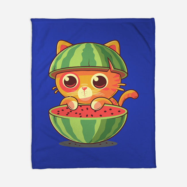 Watermeowlon Kitty-None-Fleece-Blanket-erion_designs