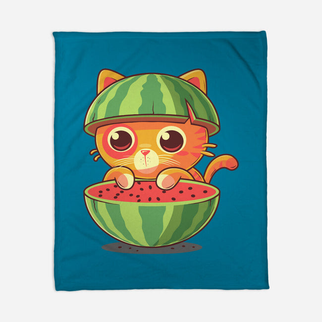Watermeowlon Kitty-None-Fleece-Blanket-erion_designs