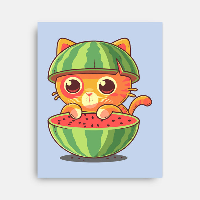 Watermeowlon Kitty-None-Stretched-Canvas-erion_designs