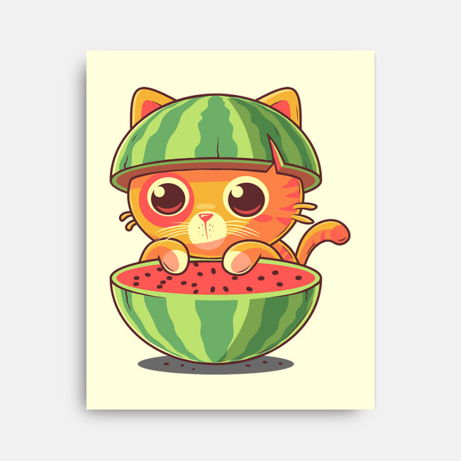 Watermeowlon Kitty-None-Stretched-Canvas-erion_designs