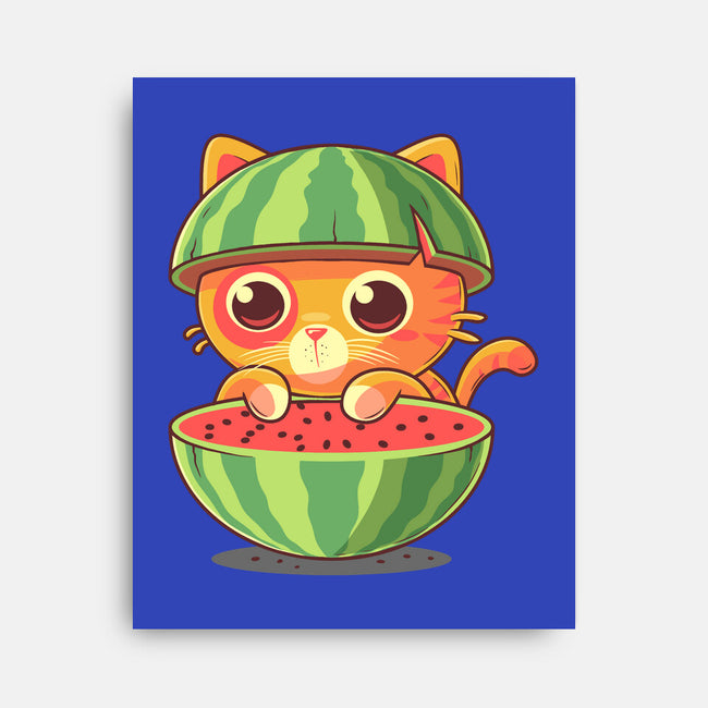 Watermeowlon Kitty-None-Stretched-Canvas-erion_designs
