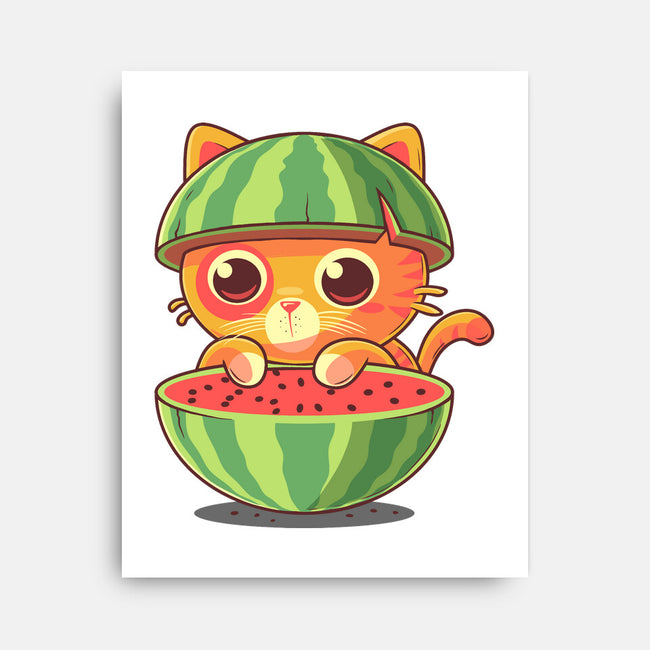 Watermeowlon Kitty-None-Stretched-Canvas-erion_designs