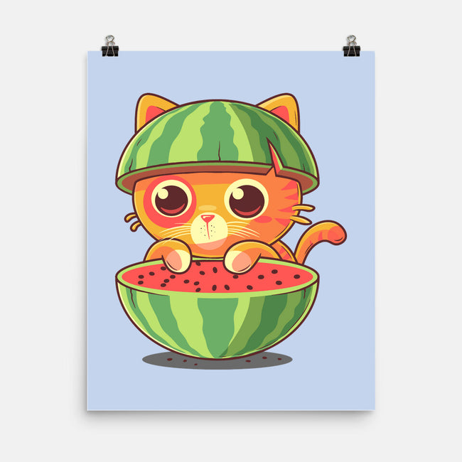 Watermeowlon Kitty-None-Matte-Poster-erion_designs