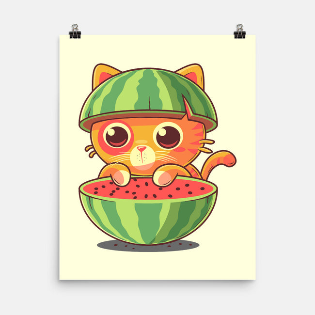 Watermeowlon Kitty-None-Matte-Poster-erion_designs