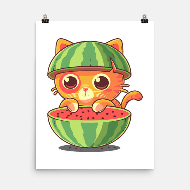 Watermeowlon Kitty-None-Matte-Poster-erion_designs