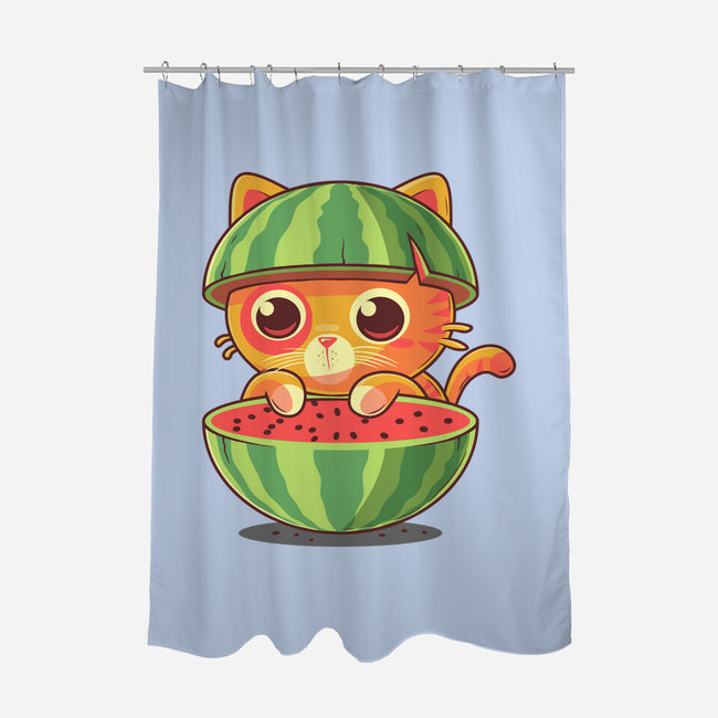 Watermeowlon Kitty-None-Polyester-Shower Curtain-erion_designs