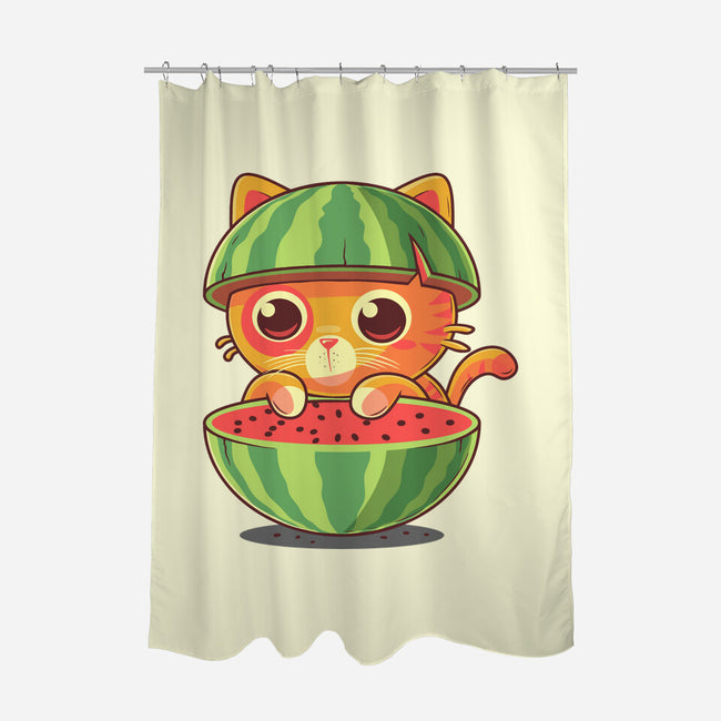 Watermeowlon Kitty-None-Polyester-Shower Curtain-erion_designs