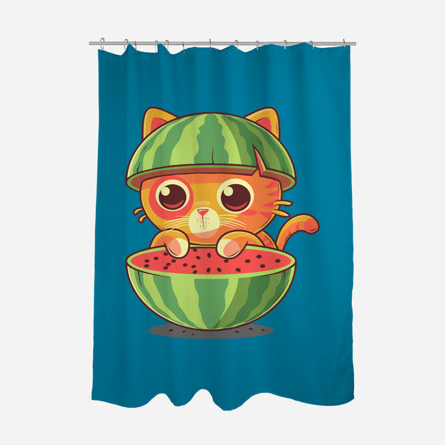 Watermeowlon Kitty-None-Polyester-Shower Curtain-erion_designs