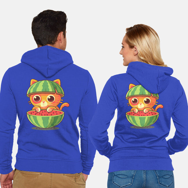 Watermeowlon Kitty-Unisex-Zip-Up-Sweatshirt-erion_designs