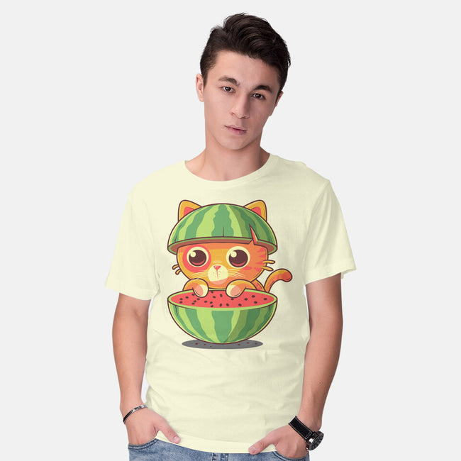 Watermeowlon Kitty-Mens-Basic-Tee-erion_designs