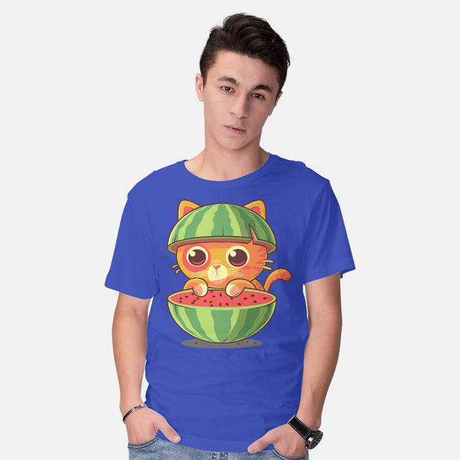 Watermeowlon Kitty-Mens-Basic-Tee-erion_designs