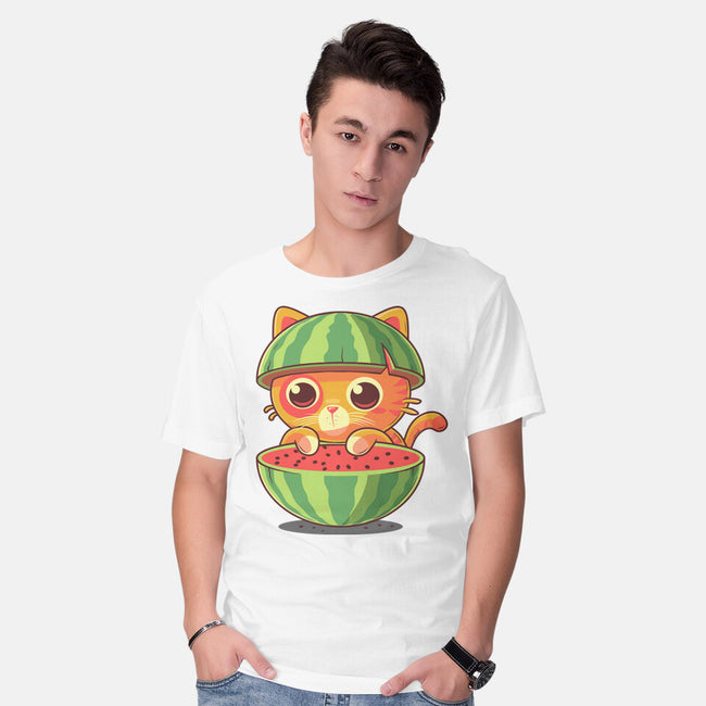 Watermeowlon Kitty-Mens-Basic-Tee-erion_designs