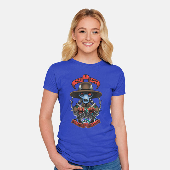 Bolt N Laser-Womens-Fitted-Tee-Samuel