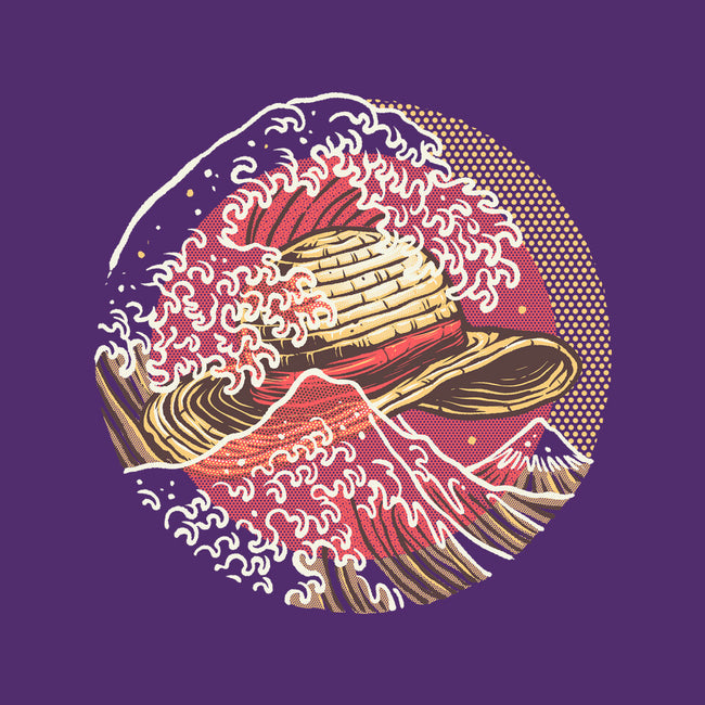 Straw Hat Wave-Womens-Fitted-Tee-glitchygorilla