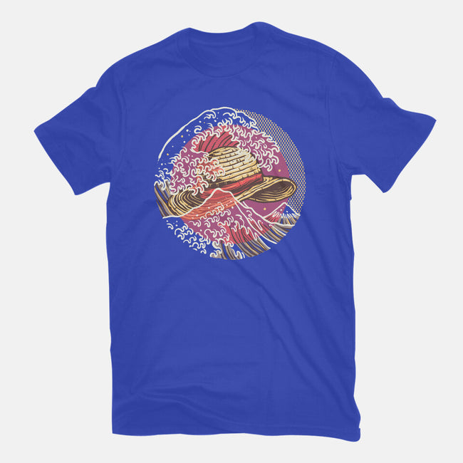 Straw Hat Wave-Mens-Basic-Tee-glitchygorilla