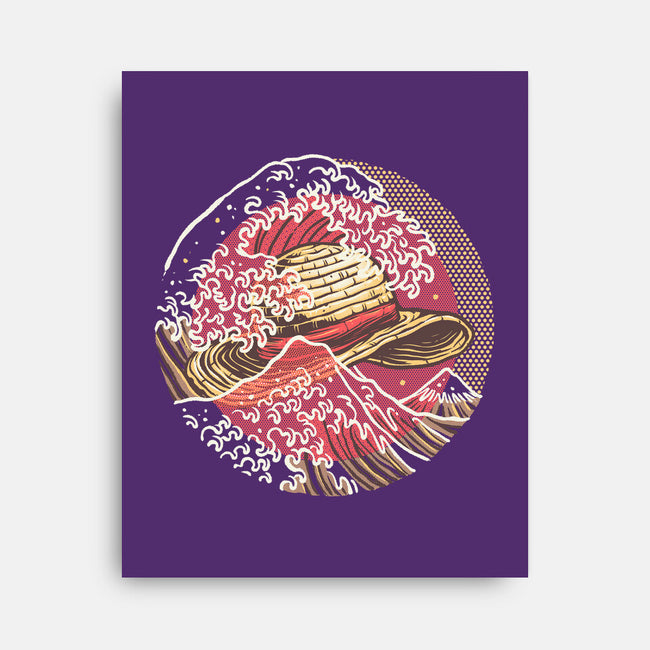Straw Hat Wave-None-Stretched-Canvas-glitchygorilla