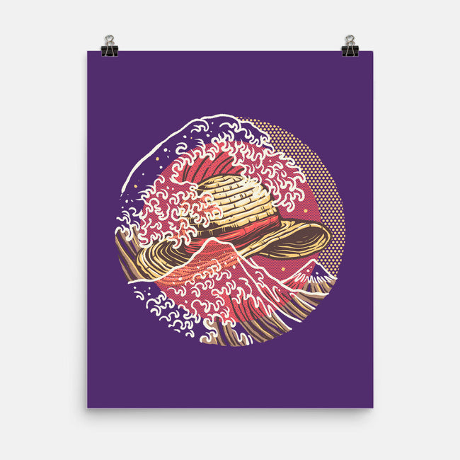 Straw Hat Wave-None-Matte-Poster-glitchygorilla