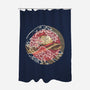 Straw Hat Wave-None-Polyester-Shower Curtain-glitchygorilla