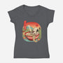 Ramen Onsen-Womens-V-Neck-Tee-NMdesign