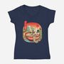 Ramen Onsen-Womens-V-Neck-Tee-NMdesign