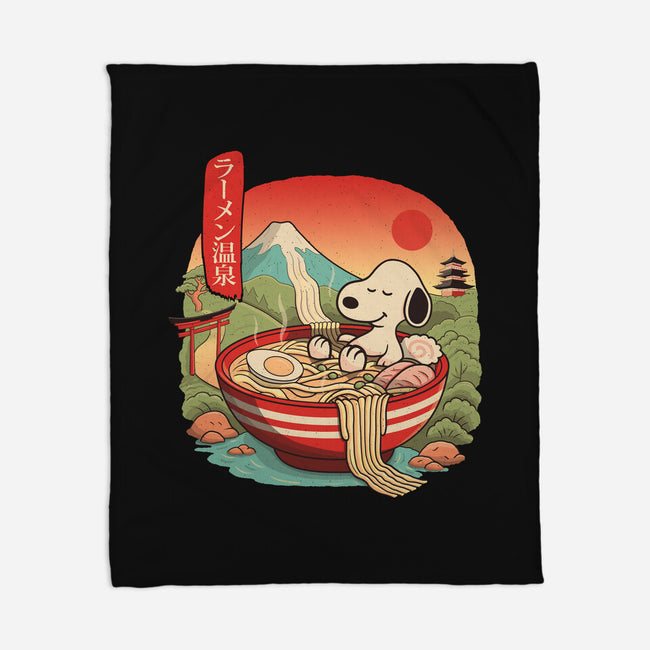 Ramen Onsen-None-Fleece-Blanket-NMdesign