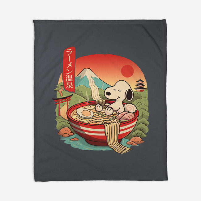 Ramen Onsen-None-Fleece-Blanket-NMdesign