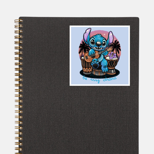 Be My Ohana-None-Glossy-Sticker-glitchygorilla