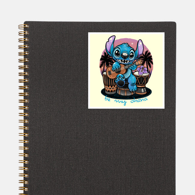 Be My Ohana-None-Glossy-Sticker-glitchygorilla