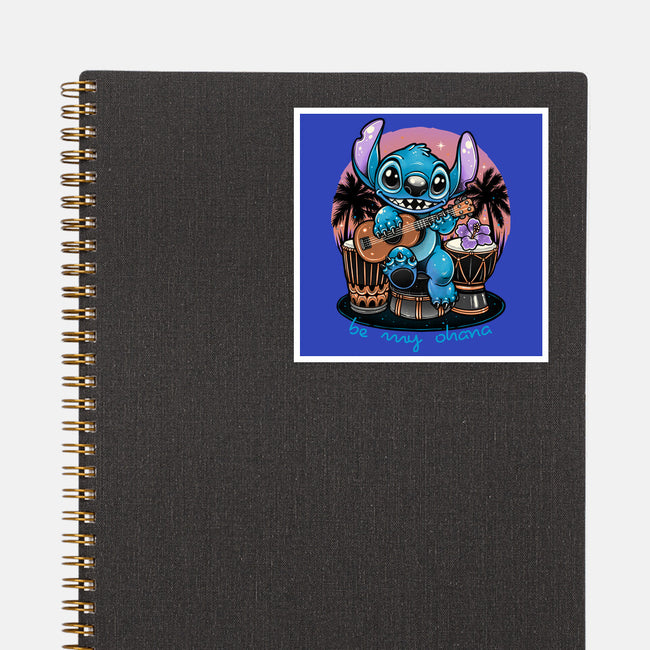Be My Ohana-None-Glossy-Sticker-glitchygorilla