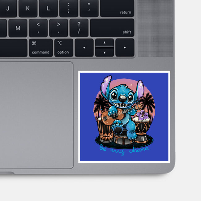 Be My Ohana-None-Glossy-Sticker-glitchygorilla