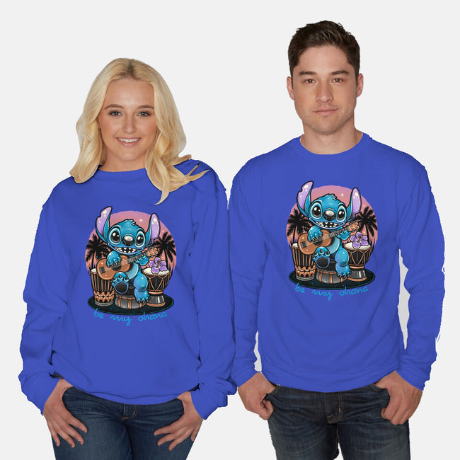 Be My Ohana-Unisex-Crew Neck-Sweatshirt-glitchygorilla