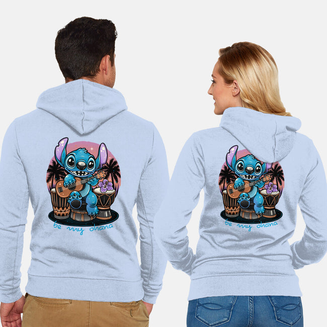 Be My Ohana-Unisex-Zip-Up-Sweatshirt-glitchygorilla